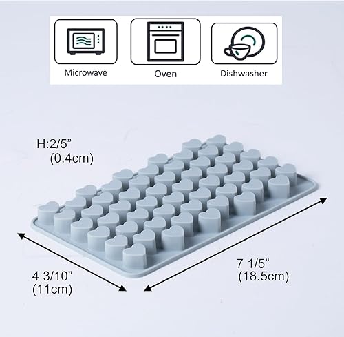 Miniatura 2 de Paquete de 4 mini moldes de silicona con forma de corazón para gomitas, dulces, chocolate, pequeños moldes caseros para perros