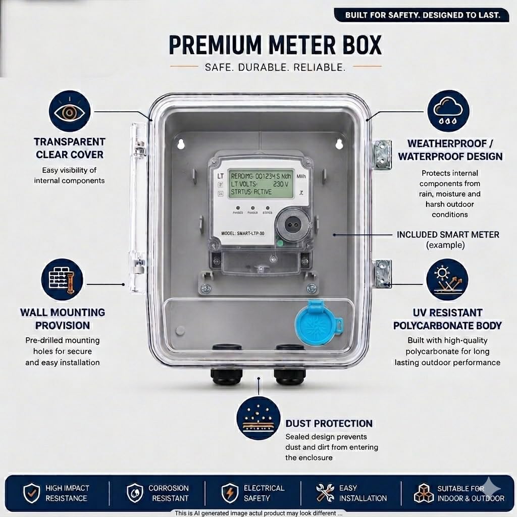 Transparent Meter Box - Weatherproof Electrical Enclosure -4