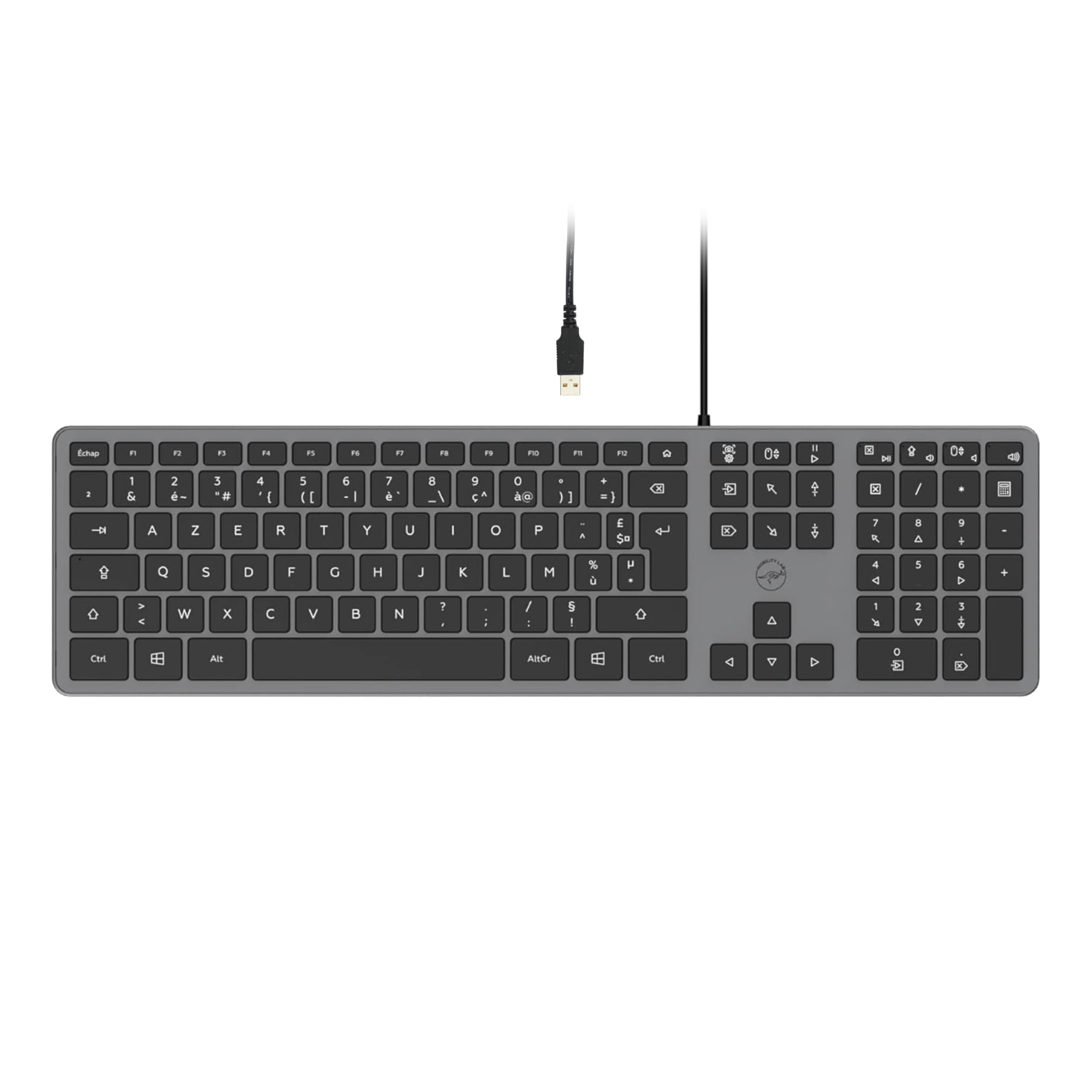 MOBILITY LAB Clavier filaire Slim finition metal - Space Grey