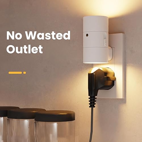 Miniatura 4 de VOLISUN Luces nocturnas enchufables a la pared, luz nocturna LED regulable con sensor de luz del atardecer al amanecer, brillo ajustable de 0 a 100