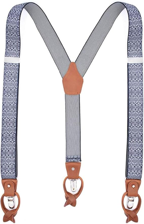 Leather Suspender Men Trousers Suspenders Male Casual ButtonEnd