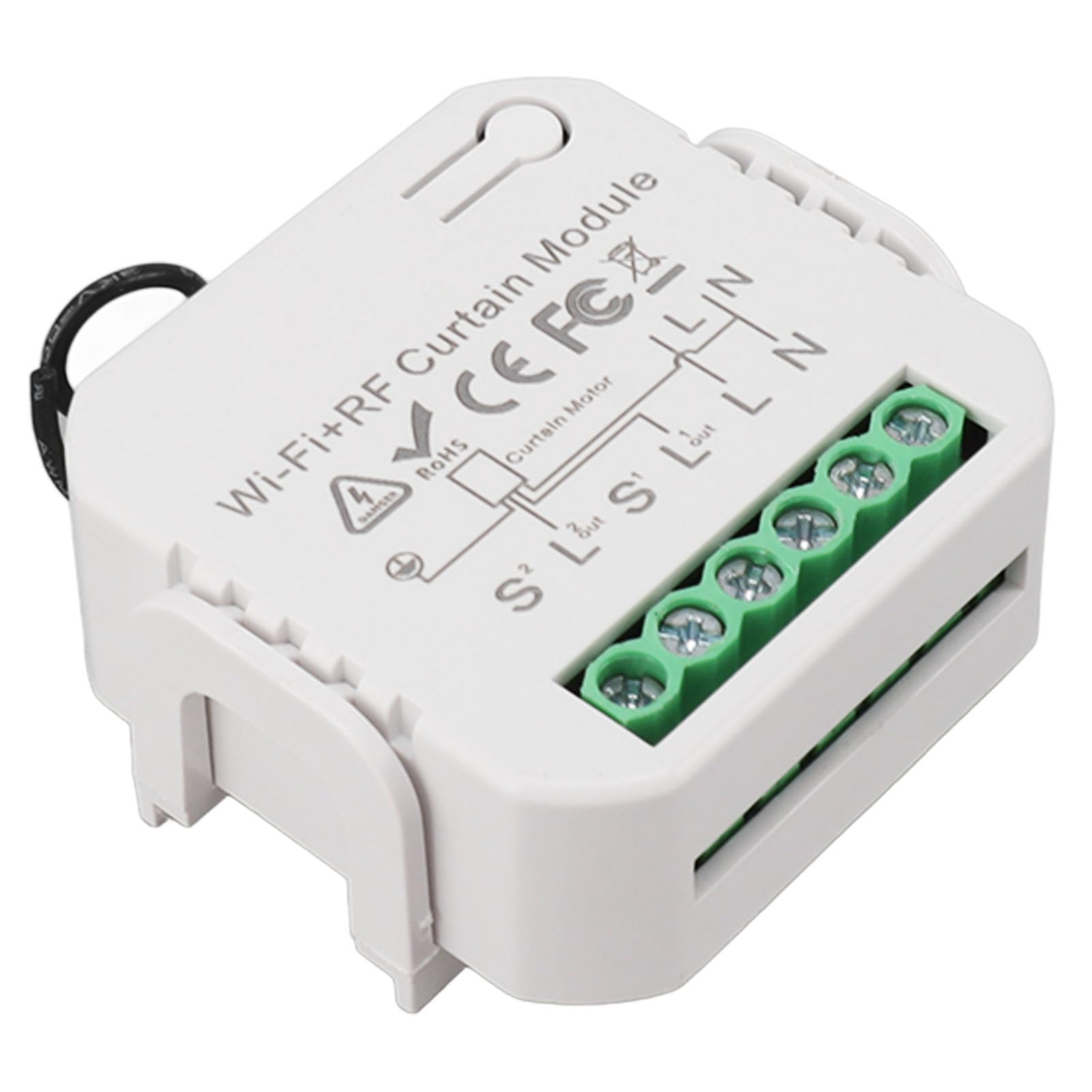 23A 12V 433 MHz Wireless Roller Shutter Control Shutter Release Remote Control Shutter Control Retrofit Set Wireless Switch for Shutters Blinds Awnings, Smart Curtain Switch,