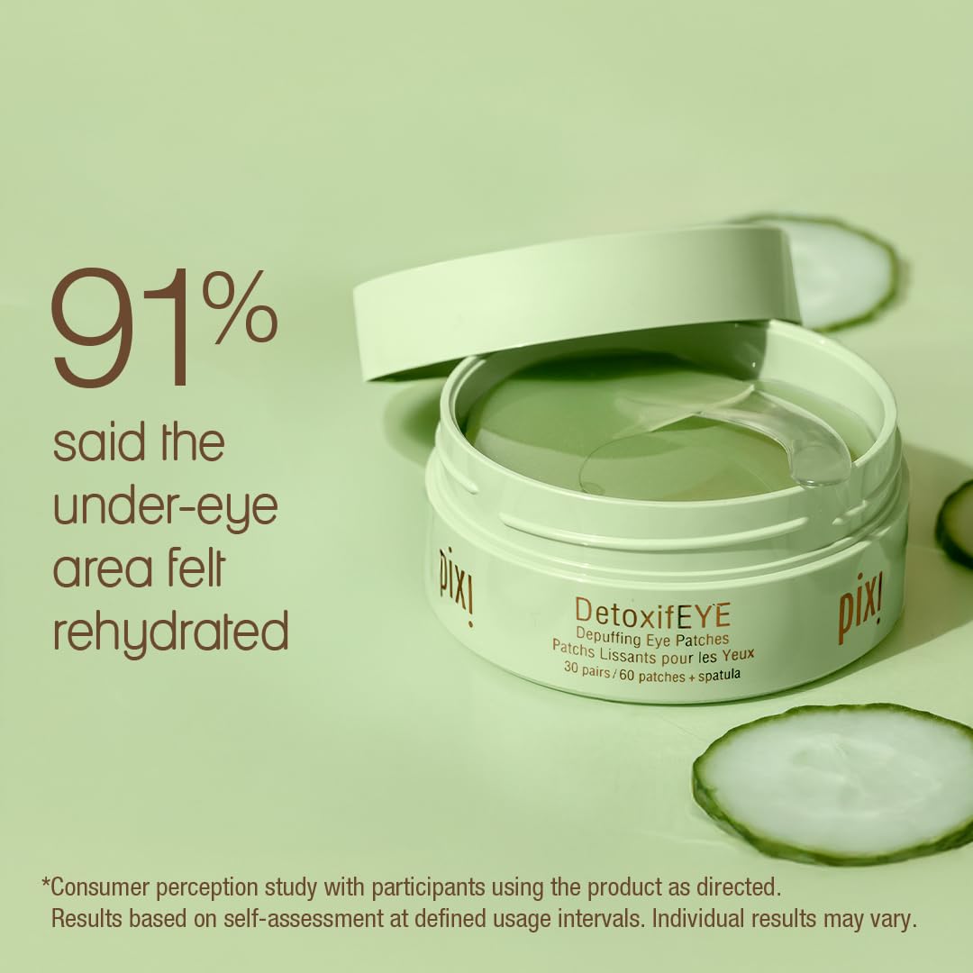 Pixi Hydrogel Eye Patches with Cucumber, Gold & Caffeine