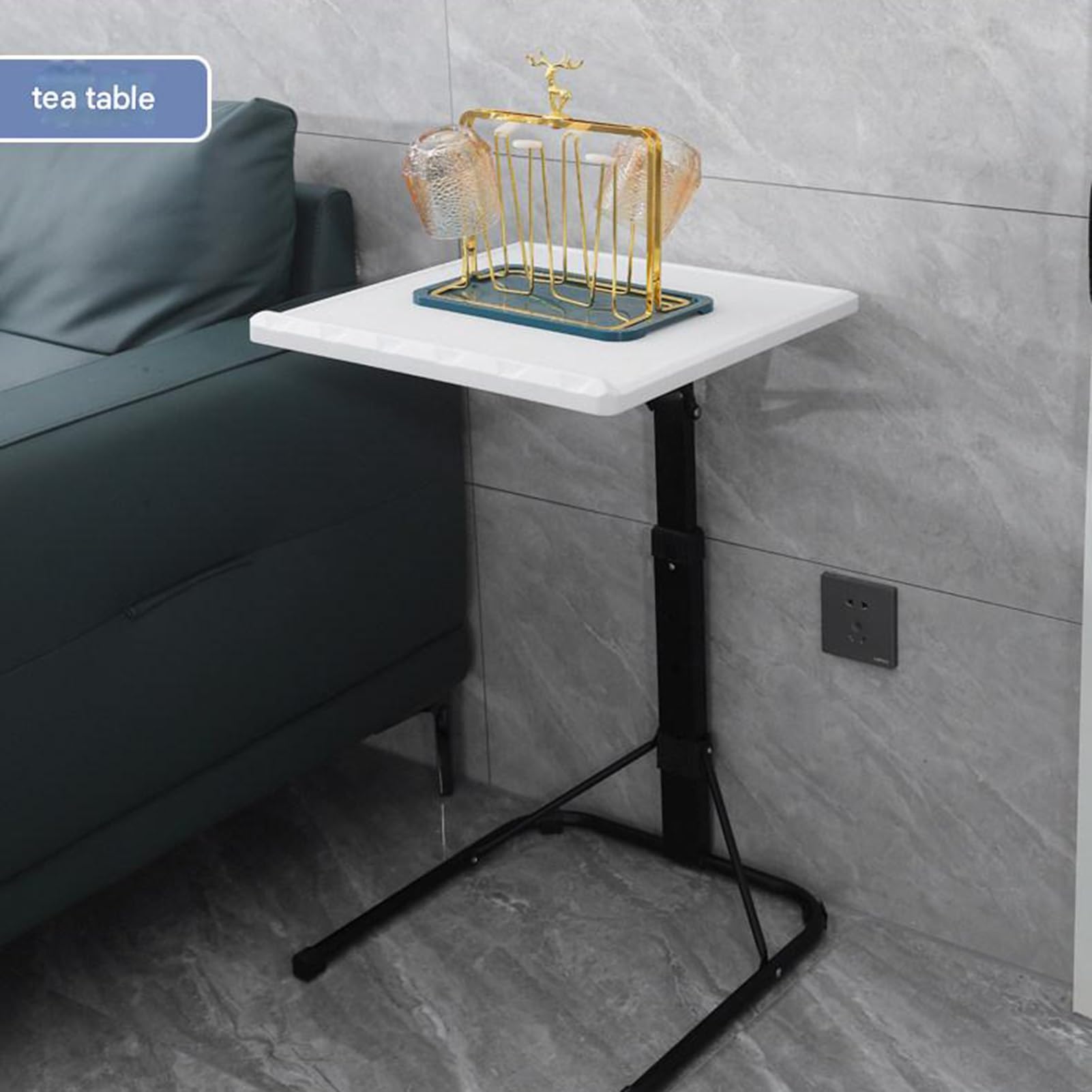 Tavolo pieghevole per laptop con altezza e inclinazione regolabili, postazione di lavoro portatile per casa, ufficio e studio