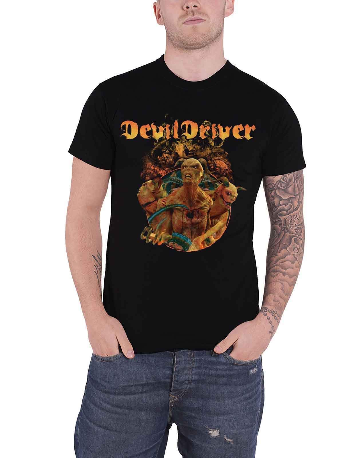 Devil Driver Men's Keep Away from Me (Back Print) Slim Fit T-Shirt Black