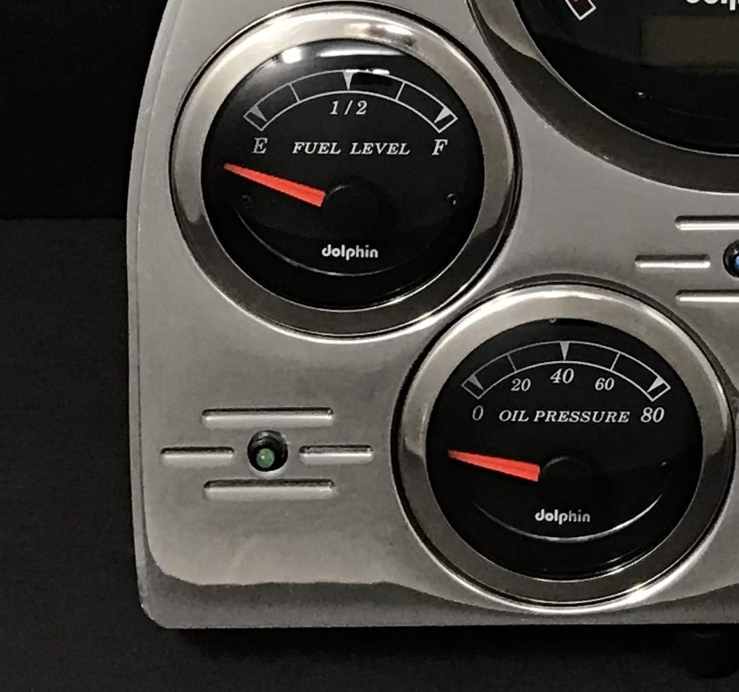 Dolphin Gauges Compatible with 1953 Ford Car 5 GPS Gauge Dash Cluster Panel Set Black