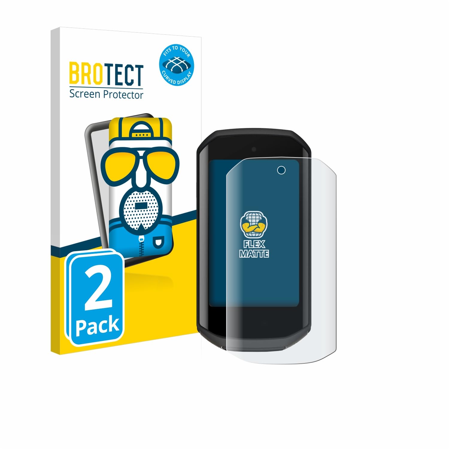 brotect 3D Curved Screen Protector Matte Compatible with Garmin Edge 1050 (2 Pack) - Full Screen Coverage