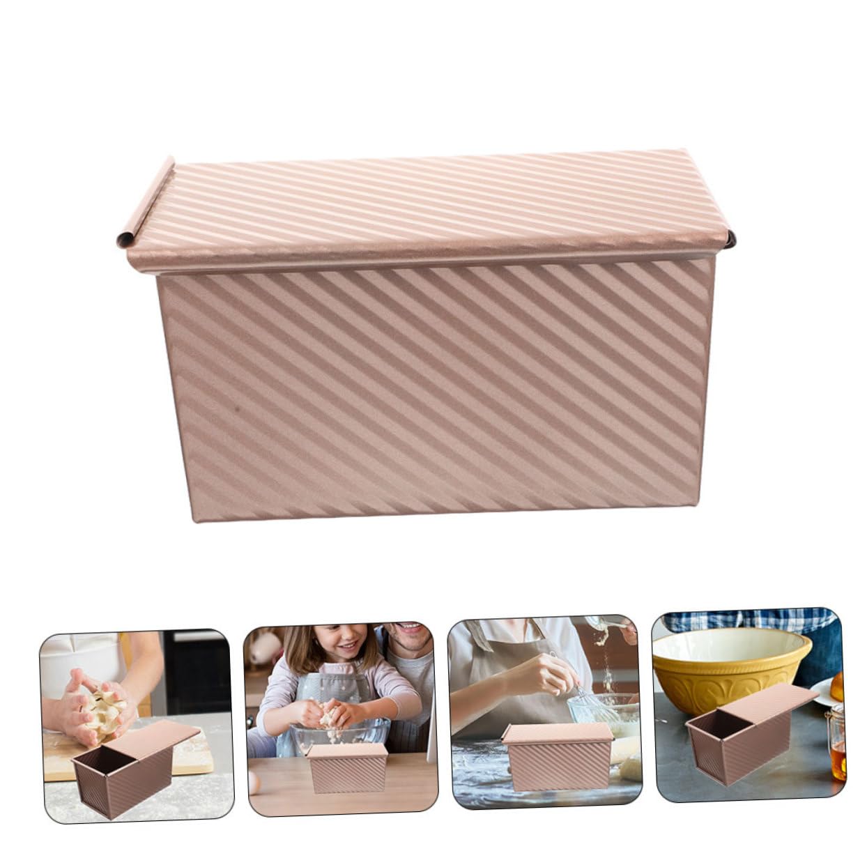 PRETYZOOM 2stücke Kohlenstoffstahl Kastenform Mit Deckel Rechteckige Toastform Brotbackform Für Einfaches Backen Und Aufbewahren