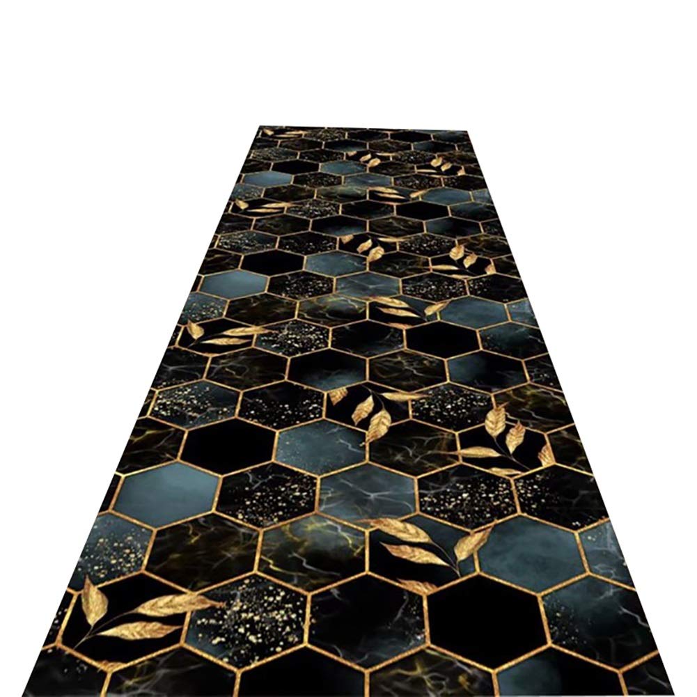 Nowoczesne dywany w stylu geometrycznym, duże dywany do salonu, antypoślizgowe, czarne, 60 cm/80 cm/100 cm/120 cm szerokości (rozmiar: 60 x 100 cm)