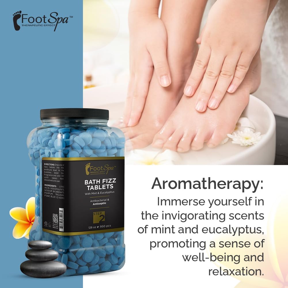 Bath Fizz, Mint & Eucalyptus - Soothing Aromatherapy for Relaxation - 128 Ounces - Image 2