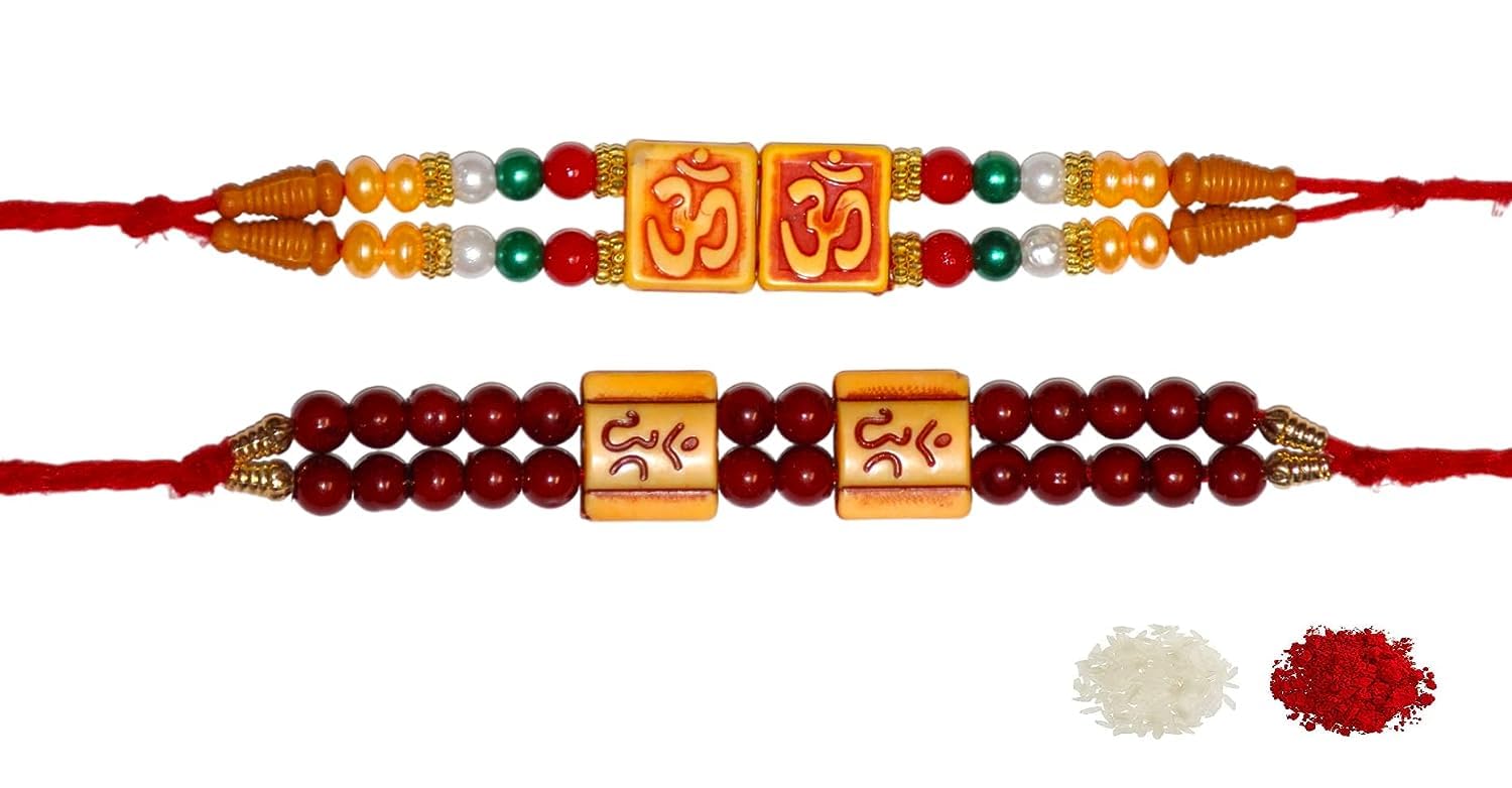 Nemi Enterprises OM MULTICOLOUR RAKHI SET OF 2 FAMILY RAKHI WITH ROLI CHAWAL(NE 178) (B0CF9ZLMHD) Amazon Price History, Amazon Price Tracker