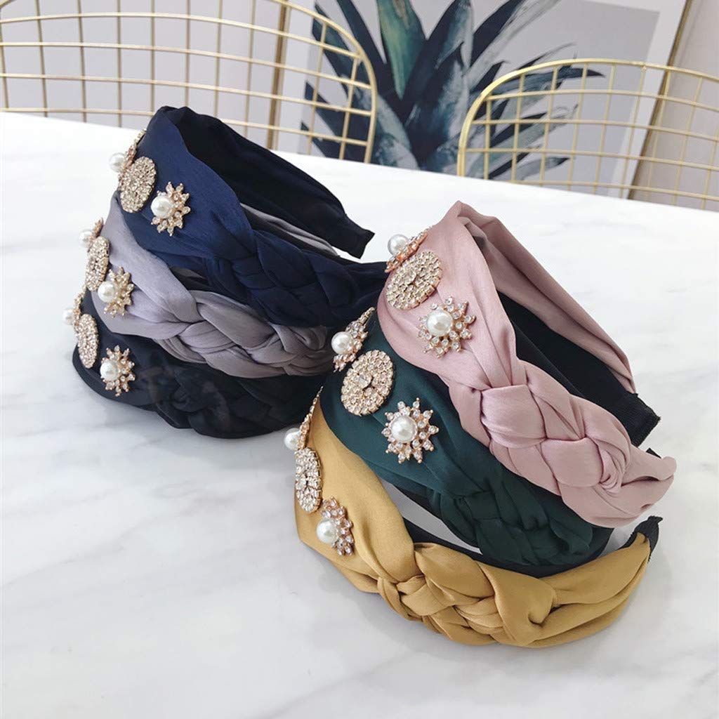 Opaski damskie Twist Knot Turban Opaska z kwiatowym nadrukiem Opaska do jogi dla kobiet i dziewcząt (kolor: F)
