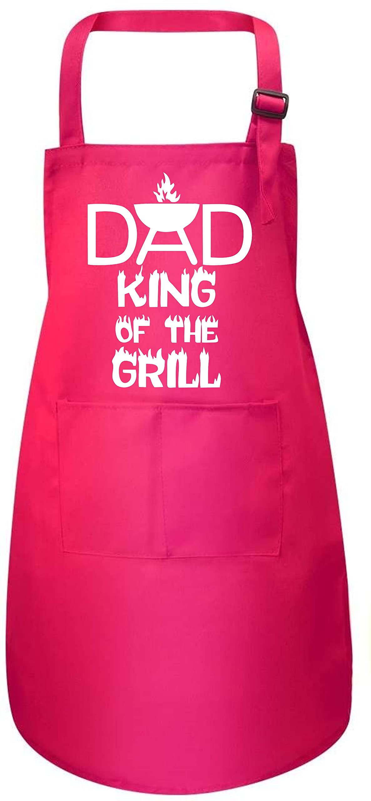 Print4u Men's Pink Dad King Of The Grill Funny Bbq Cooking Novelty Apron