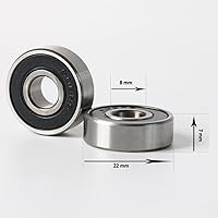 Vista 3 de 608-2RS Ball Bearings 608-2RS High Speed ABEC-9 Skateboard Bearings for Blenders, Skateboards,Scooters, Spinners, Roller 608 Skateboard Bearing 20