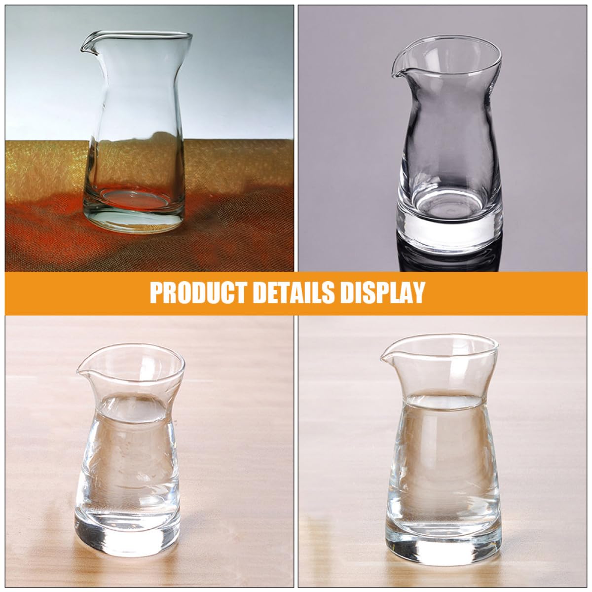 Tofficu Milchkännchen Elegantes Design 80ml Fassungsvermögen 6 Stück aus Glas zum Frischhalten von Milch und Soßen für Küche und Zuhause