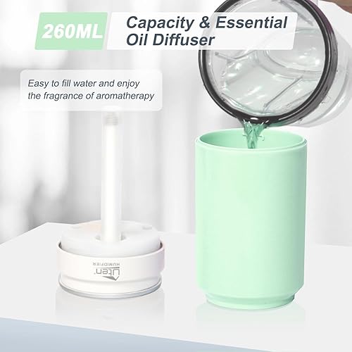 Miniatura 7 de Humidificadores, humidificador para dormitorio, humidificador de aire de lata, humidificadores para el hogar y las plantas, alimentado por USB y