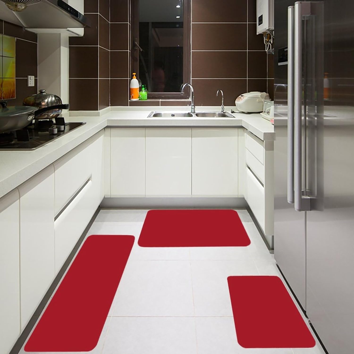 Kitchen Mats for Floor 3PCS Kitchen Rugs Comfort Standing Desk Mat