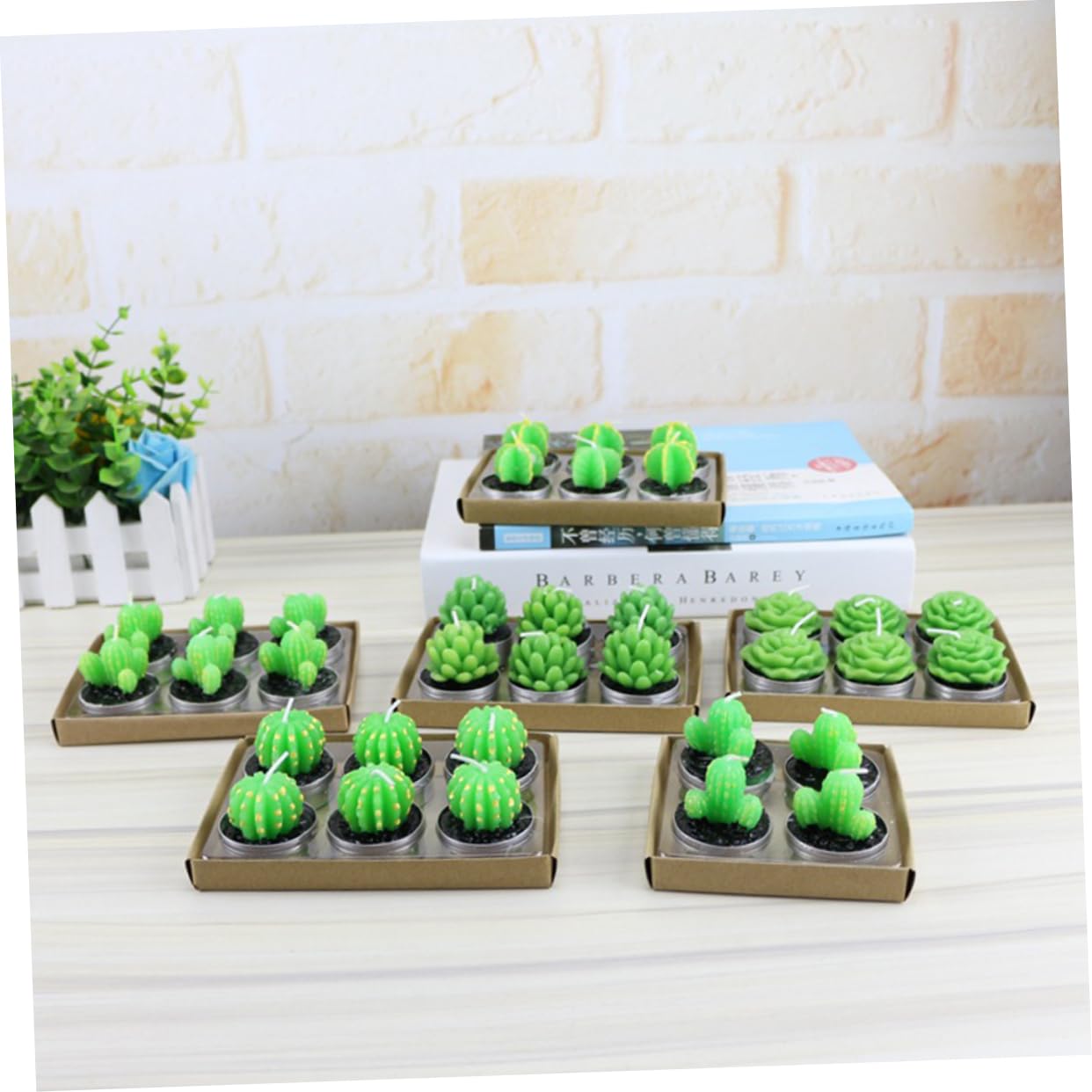 TOPBATHY 18pezzi Candela Decorativa Stile Succulento Per Decorazioni Di Matrimonio e Feste Candele Tealight Senza Fumi Per Spa e Casa Design Realistico e Versatile