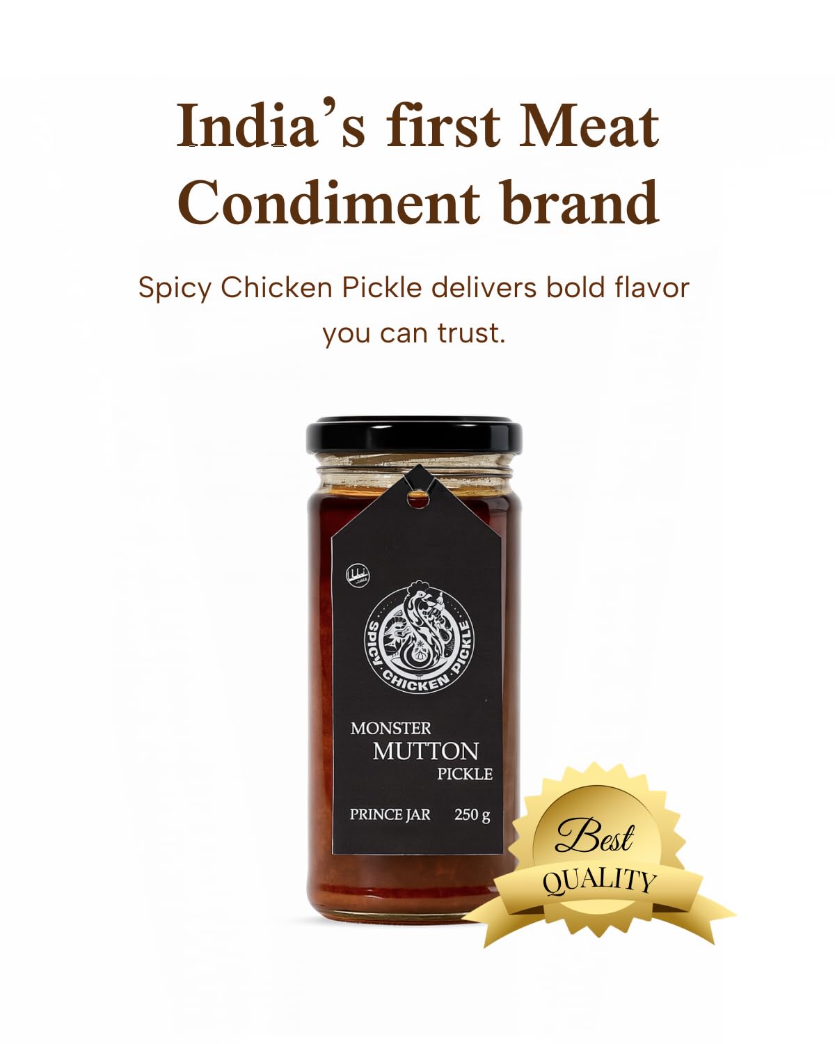 SPICY CHICKEN PICKLE's Monster Mutton Pickle (250g) – South Indian