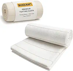 BUZZCRAFT Pano de tufo primário grande premium para tapete, tecido de agulha de perfuração, pano de monges, branco, 101,6 x 101,6 cm, 1 x 1 m