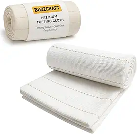 BUZZCRAFT Pano de tufo primário grande premium para tapete, tecido de agulha de perfuração, pano de monges, branco, 101,6 x 101,6 cm, 1 x 1 m