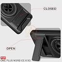 AELVOUX OnePlus Nord CE 6 5G Back Cover | Armor Camera Slider 360 Degree Rotating Finger Ring Holder Case with Bracket Stand Back Case Cover (Compatible with MagSafe Accessories) (Black) gallery image