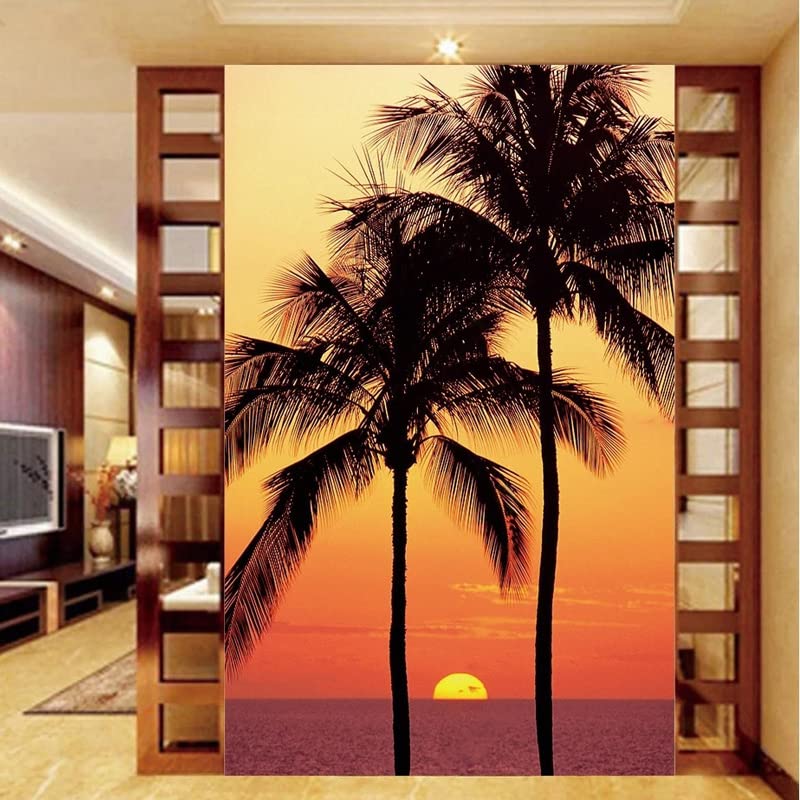 Lever du soleil déco murale évasion tropicale format panoramique 250x175cm