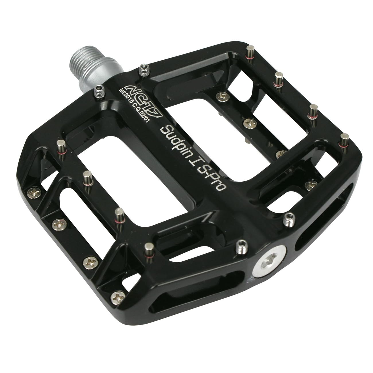 NC-17 Sudpin I S-Pro Aluminium Plattform Pedale | Mountainbike Pedal, BMX Pedal, Präzisionslager + Cr-Mo Achse, inkl. Ersatzpins