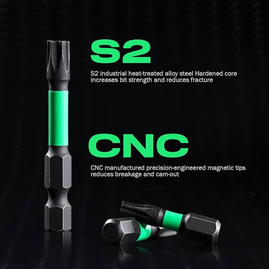 Taruri　0527 TORX T27 Tamper Proof Security Bits - Railer 2 Inch, 1/4