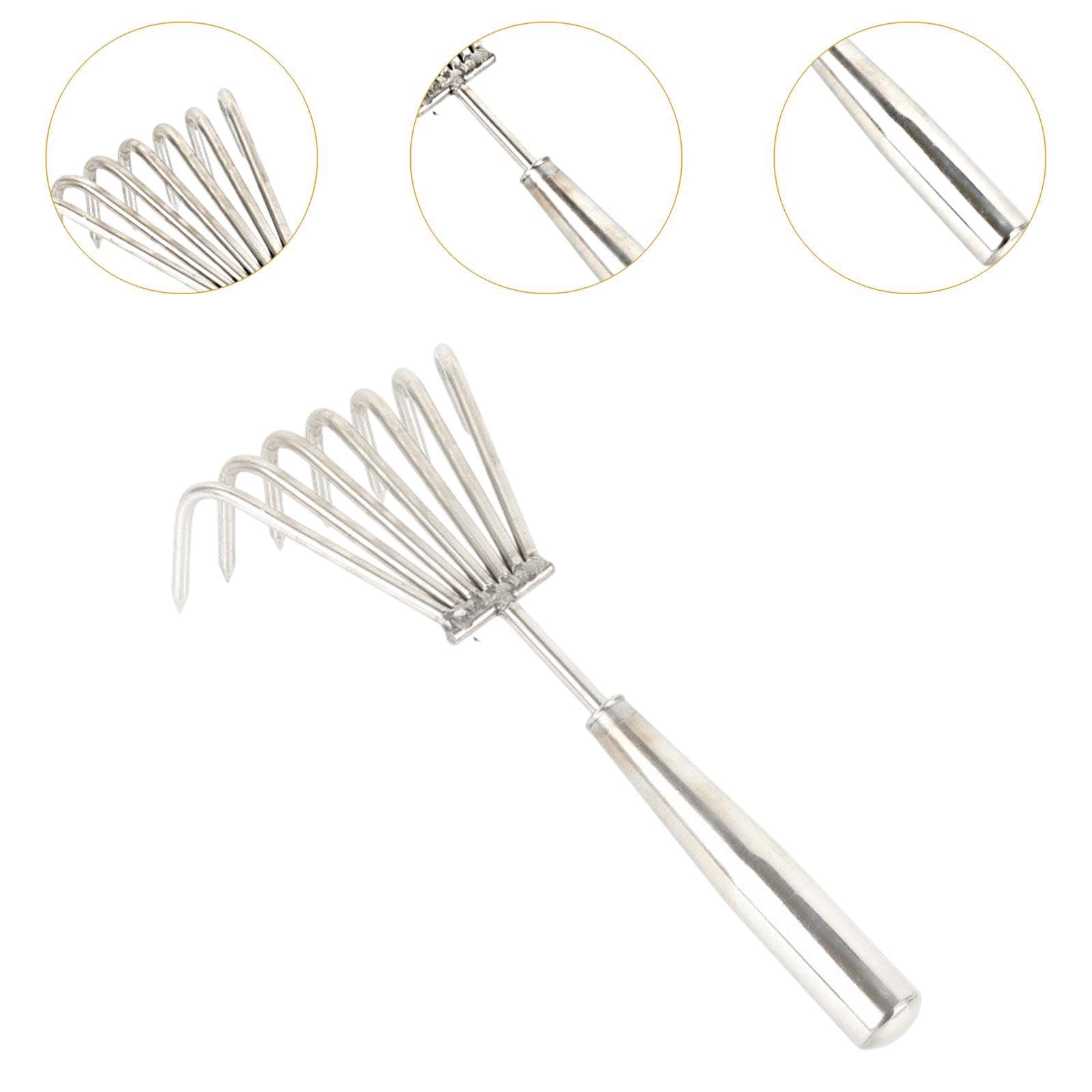 Generic Hand Rake Cultivator,Small,Lightweight,Weeding Leaf Rake Garden Rake Gardening Tool for Patio Backyard Lawn Gardening Yard, 7 Teeth