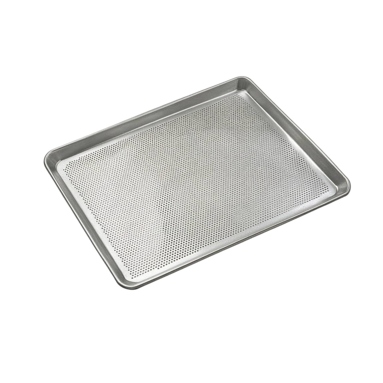 predolo Banja Perforada Aluminio Banja Horno Perforada Superficie Lisa Utensilio para Panaros, Reposteros, Panaría, Repostería, Cocina, 60 X 40 X 2.5 Cm
