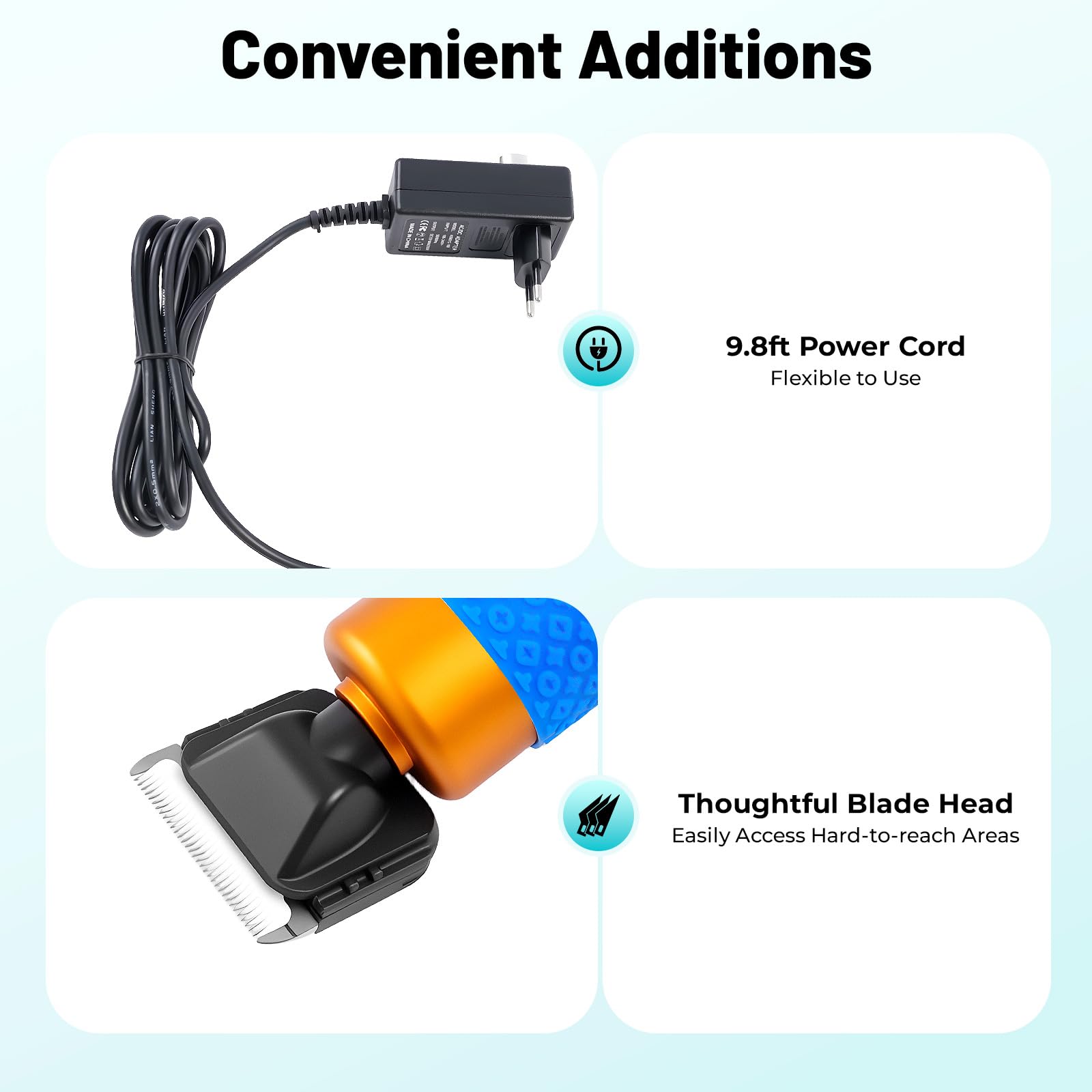 Tosatrice professionale per cani, 200 W, con cavo da 3 m, silenziosa, 60 dB, per cani e gatti, forbici elettriche per pecore con regolatore di velocità, 1000-6600 giri/min, per barboncini, cavalli
