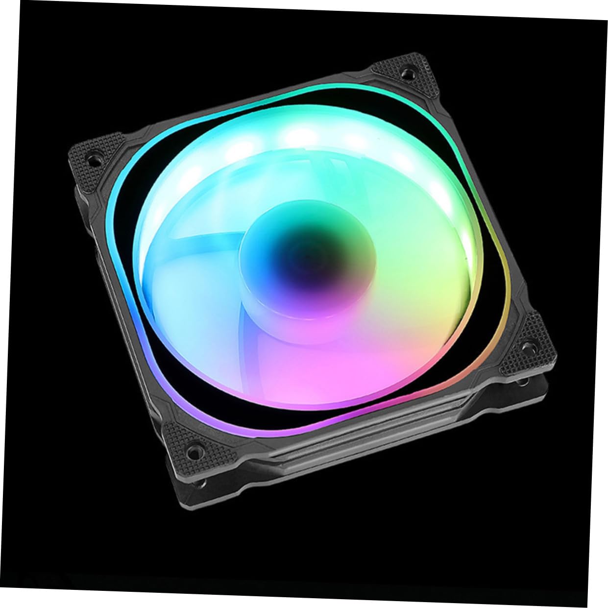 VICASKY Ventilador de Refrigeración LED Rgb de 12cm para PC con Controlador Estándar, Plástico Duradero Fiesta Verano y Sistema de Refrigeración de Computadora