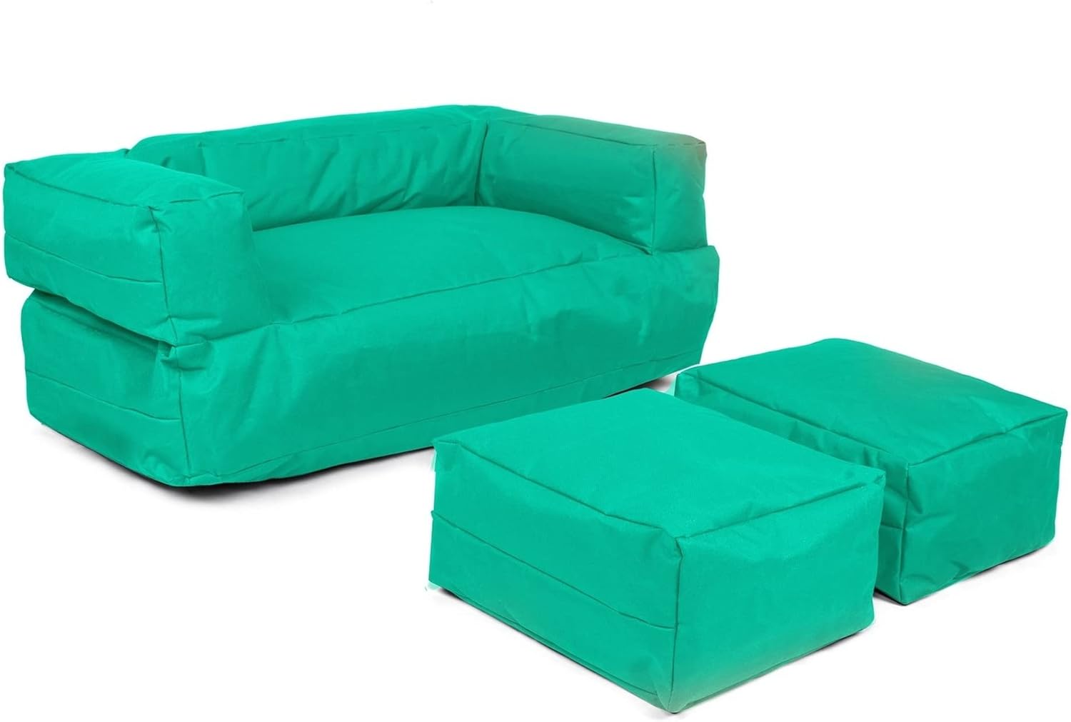 WELL HOME MOBILIARIO & DECORACIÓN 2 pl Armchair + Pouf Children Turquoise