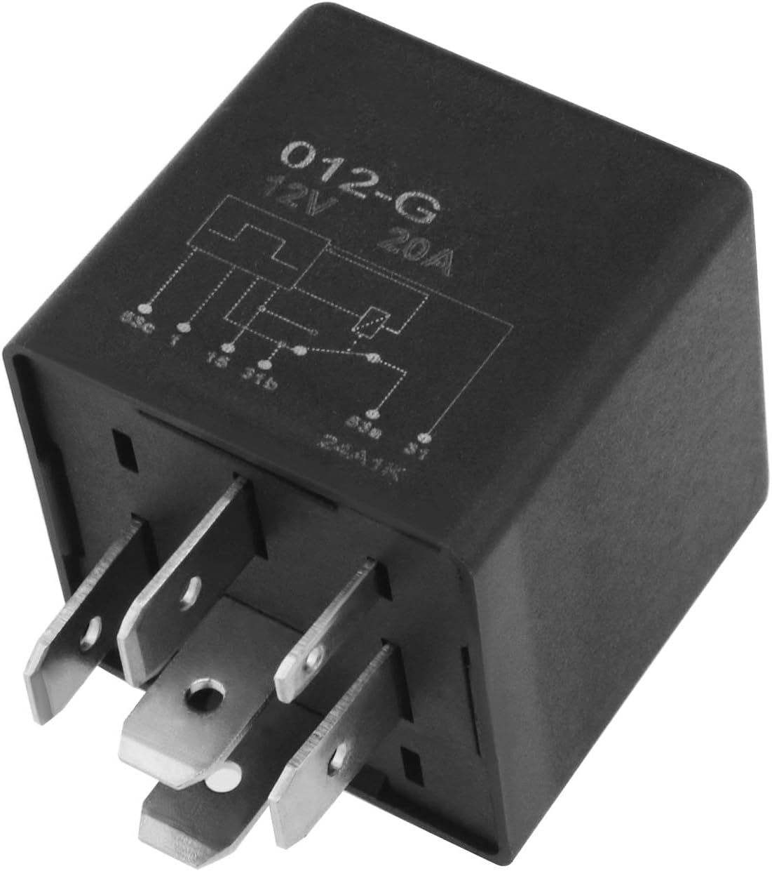 DC12V/20A 6Pin Windscreen Wiper Relay - Automatic High Capacity Wiper Relay, Max Current 40A, Black