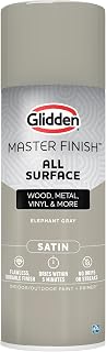 Glidden Master Finish 12 oz. Satin Elephant Gray Interior/Exterior All Surface Spray Paint and Primer