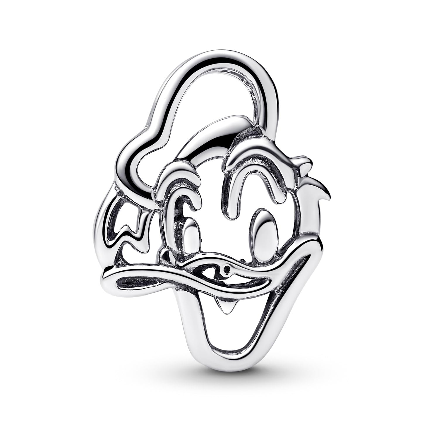 PANDORA Disney Donald Duck Offen gearbeiteter Charm-Anhänger aus Sterling-Silber, kompatibel Moments, Maße: 7 x 13,5 x 9,5 mm, 793909C00