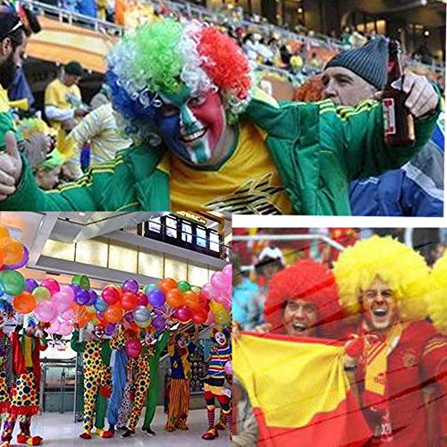 Clownpruik, DANCEPANDAS Clownkrullen Regenboogkledingaccessoires voor Halloween kostuumbenodigdheden Rode neus Dagfeest Kerstmis - Image 8