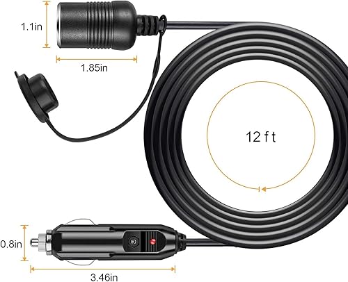 Miniatura 9 de AstroAI Convertidor de CA a CC 8.5A y cable de extensión para encendedor de cigarrillos