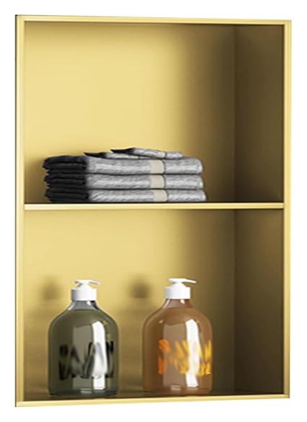 Recessed Shower Niche Stainless Steel Wall Caddy Insert Waterproof Organizer for Home Hotel 68x30x15cm Shower Storage Solution