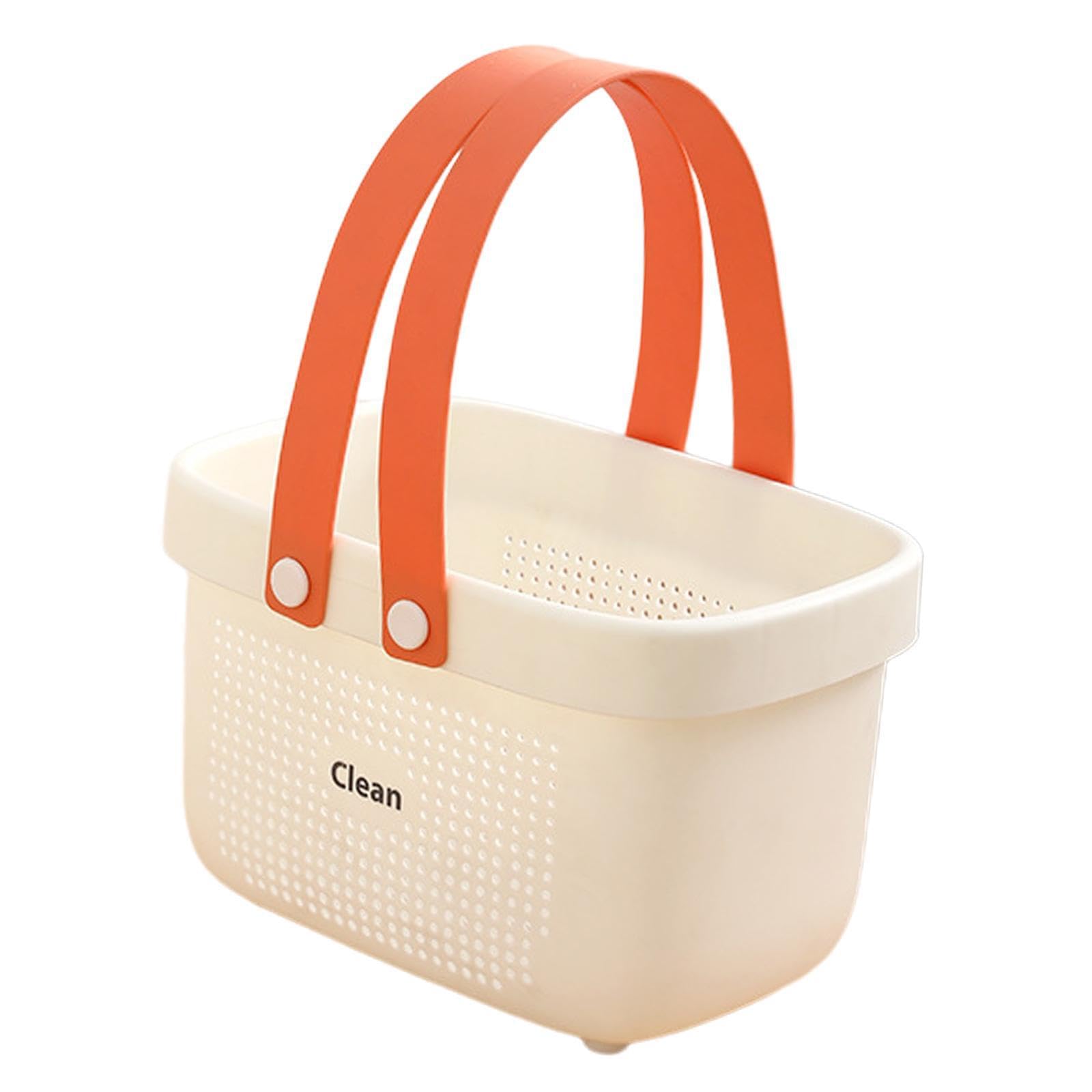 TWISAXC Hollow Shower Basket Tote With Quick Drain For Storage Of Bath Balls Towels And Toiletries Is Best Accessory For Bathroom Hollow Bath Organizer Quick