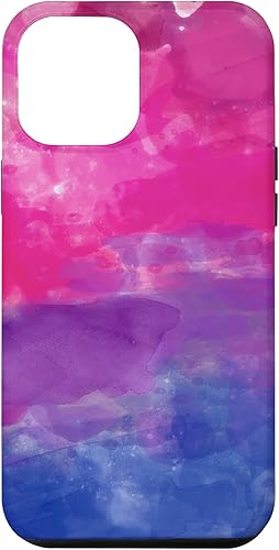 Funda para iPhone 15 Pro Max con bandera del orgullo bisexual