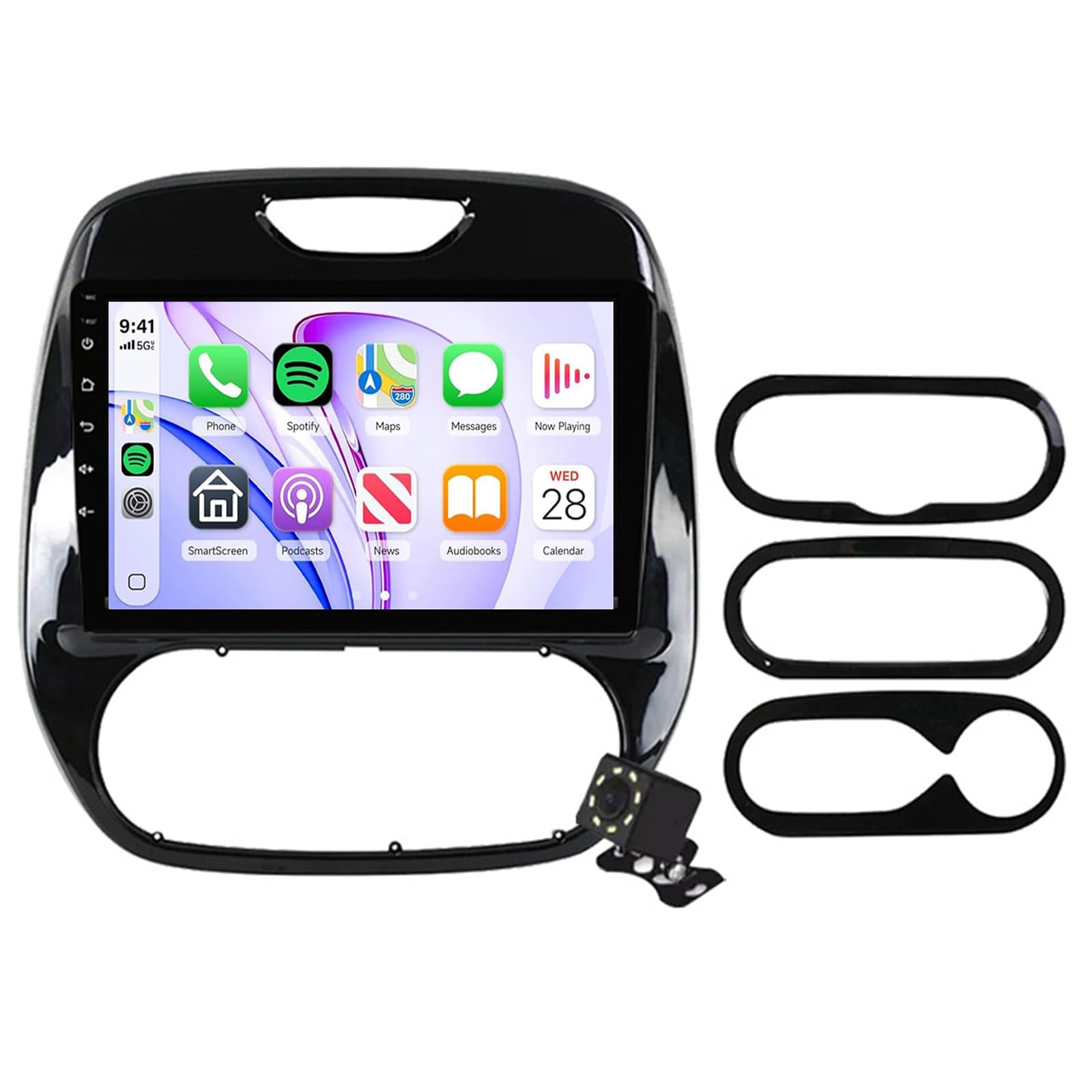 Dcoiek Car Radio For Re-nault Kaptur 2016 2017 2018 2019 Android Car Stereo With 9'' Touch Screen, Wireless CarPlay And Android Auto/Bluetooth/WiFi/EQ/FM RDS Radio(Color:WIFI 1G+32G)