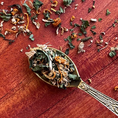 Image of Himalayan Haat Peppermint, Ginger & Citrus - Caffeine-Free Herbal Tea Blend | Anti-Inflammatory | Supports Digestive, Immune & Respiratory Health | Promotes Relaxation | 30g