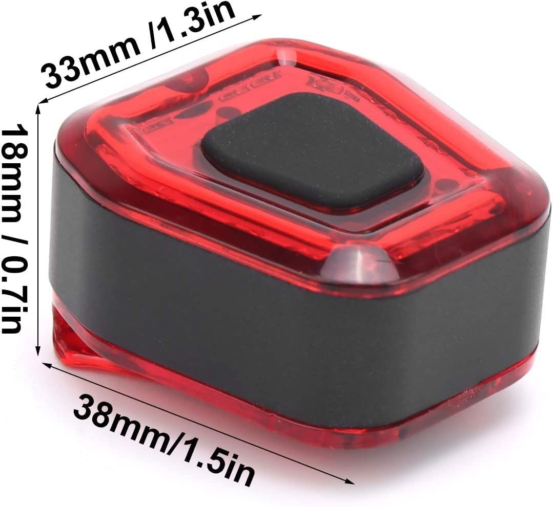 ARTSZY Światło rowerowe Wodoodporne tylne światło USB Akumulator Ostrzeżenie Nocna lampka do jazdy, trwała i długa żywotność.