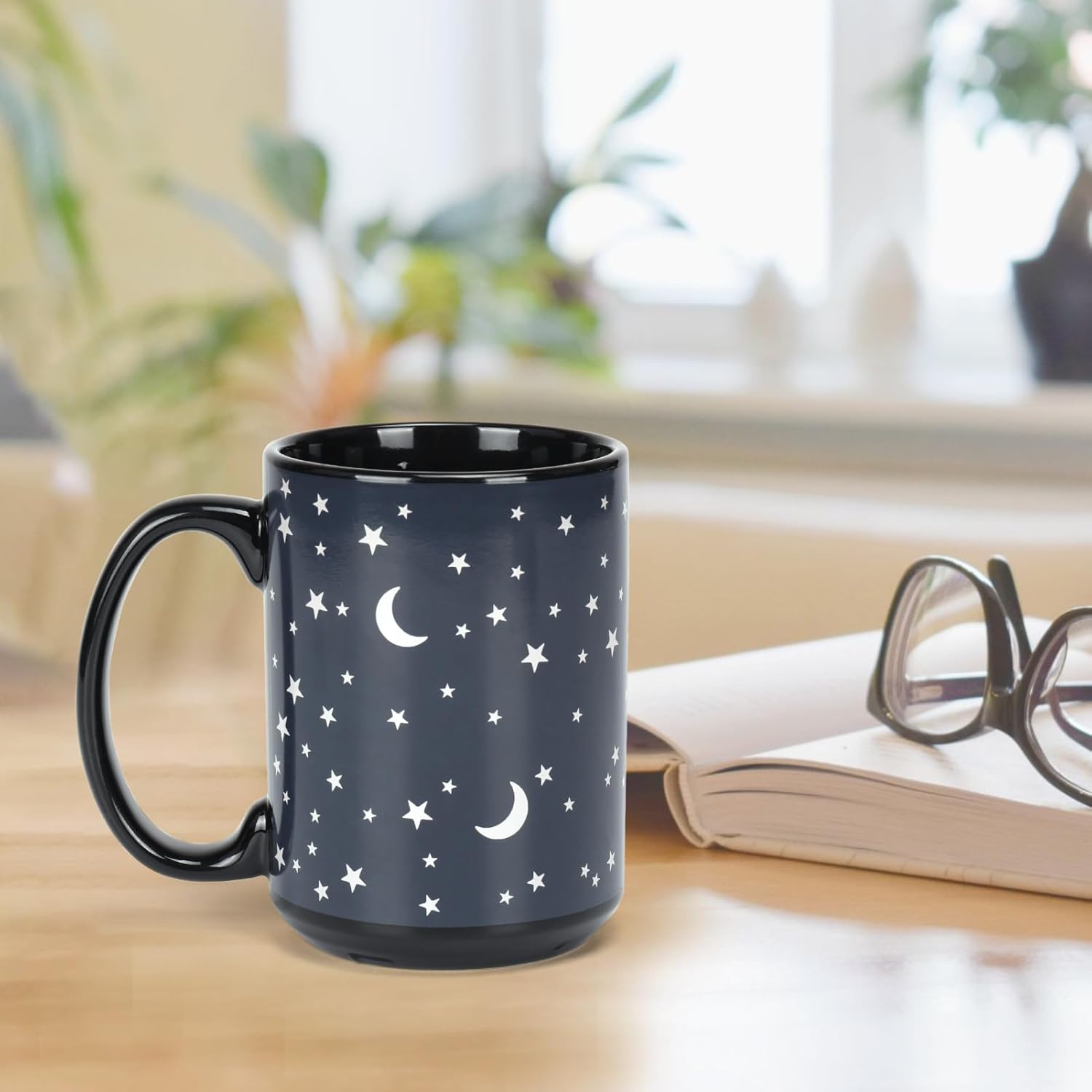 Schliersee 15OZ Magic Heat Changing Mug, Novelty Coffee Mug, Star Moon Porcelain Heat Sensitive Color Changing Cup, Funny Kids Coffee Mug Gift for Birthday, Mother - Image 4