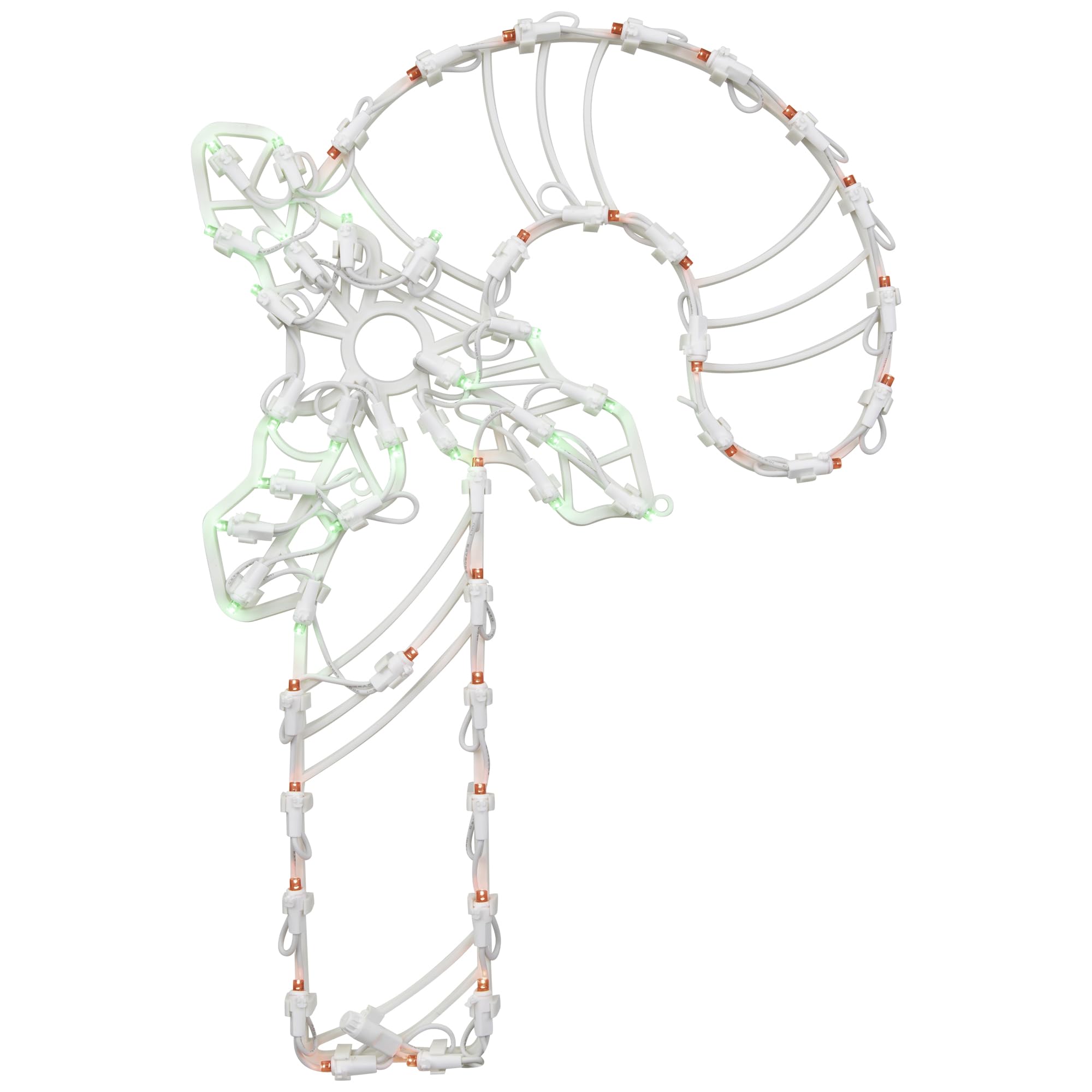 LED Lighted Candy Cane Christmas Window Silhouette - 18