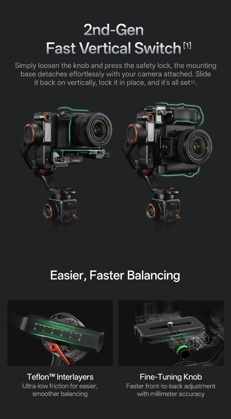 Amazon.co.jp: hohem iSteady MT3 カメラ用ジンバル スタビライザー
