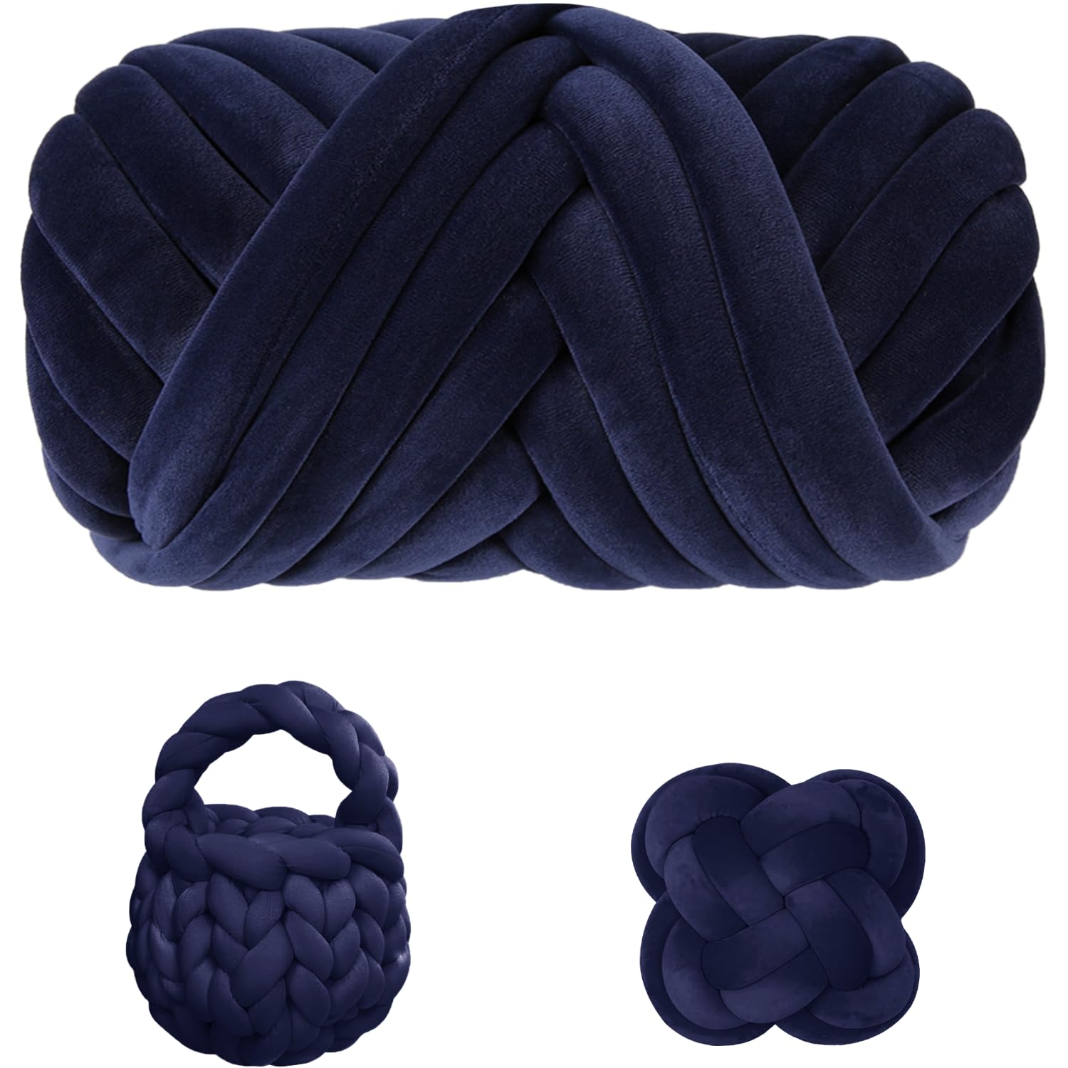 Maxee Dicke Wolle Garn 500g, Chunky Yarn XXL Wolle zum Handstricke, Sperrige Textilgarn zum häkeln für körbe, Decke, Kissen, Rucksack