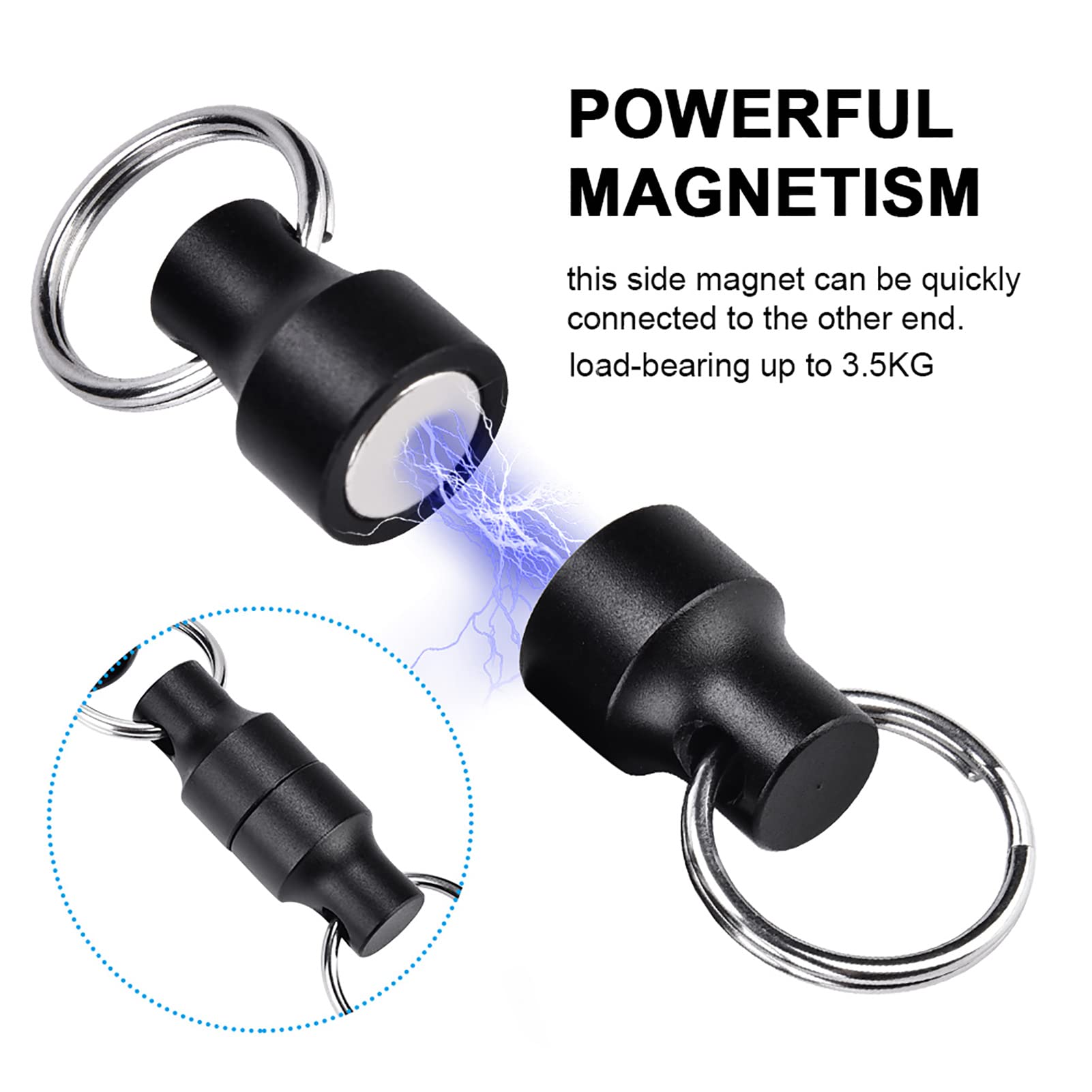 Angel-Magnetschnalle Aus Edelstahl – Starke Magnetverbindung, Tragkraft 3,5 Kg, Für Zelt, Wohnwagen & Mehr, Einzel- Oder Doppelschnalle